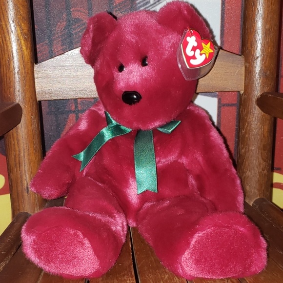 Teddy Cranberry 15" Ty Beanie Baby Buddy Bear Rare Very Limited Were Made - Picture 1 of 8